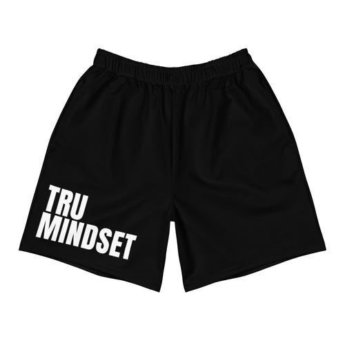 TRU MINDSET UNISEX ATHLETIC LONG SHORTS - BLACK