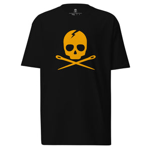 SKULL & NEEDLES PREMIUM TEE - BLACK/YELLOW