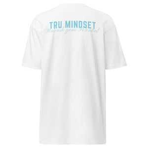 UNLEASH YOUR POTENTIAL TEE - WHITE/BLUE