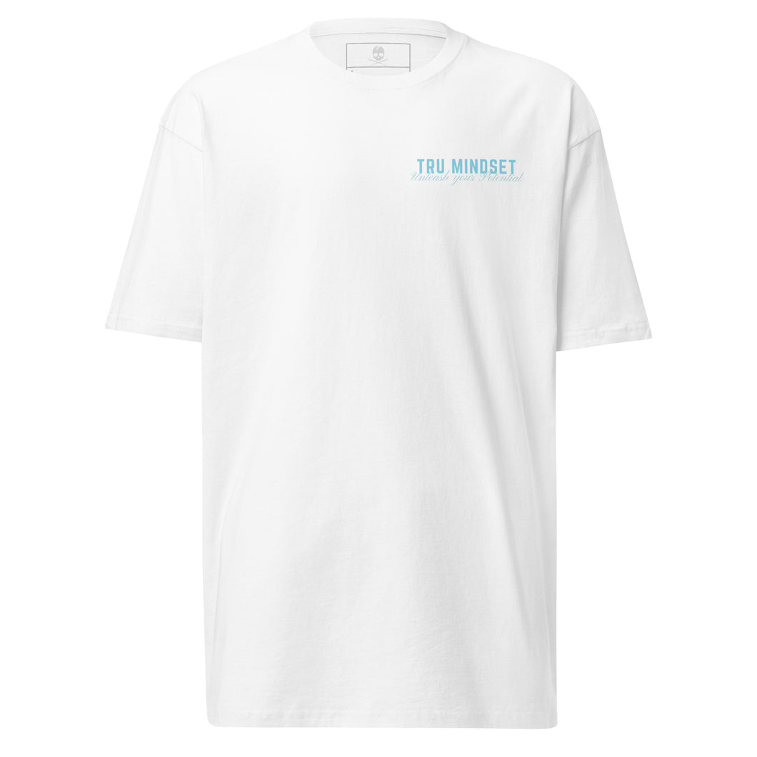 UNLEASH YOUR POTENTIAL TEE - WHITE/BLUE