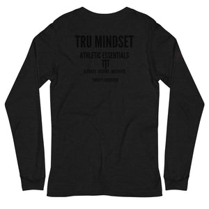 ATHLETIC ESSENTIALS LONG SLEEVE TEE - BLACK HEATHER