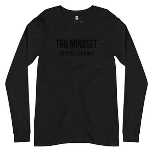 ATHLETIC ESSENTIALS LONG SLEEVE TEE - BLACK HEATHER