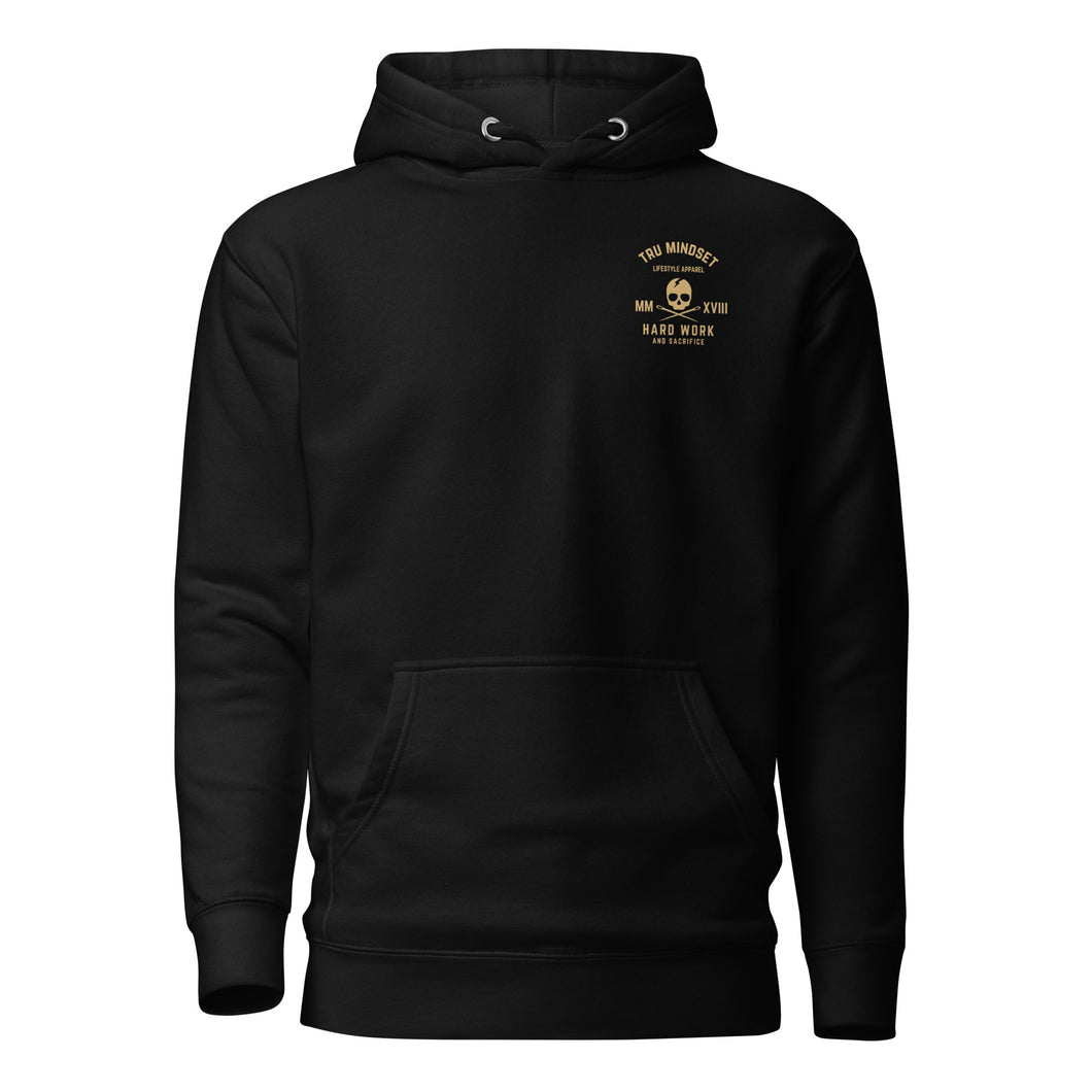 HARD WORK & SACRIFICE HOODIE - BLACK